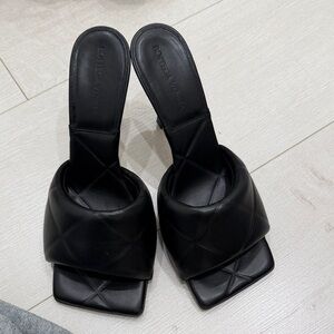 Bottega Veneta Black Quilted Mules